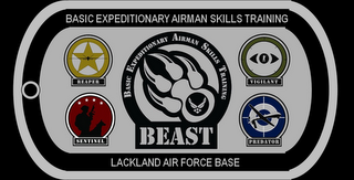 BASIC EXPEDITIONARY AIRMAN SKILLS TRAINING; BEAST, REAPER, VIGILANT, SENTINEL, PREDATOR, LACKLAND AIR FORCE BASE logo