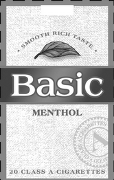 BASIC MENTHOL · SMOOTH RICH TASTE · logo