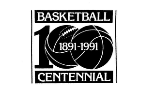 BASKETBALL CENTENNIAL 100 1891-1991 logo