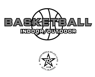 BASKETBALL INDOOR/OUTDOOR SIZE MOISTEN NEEDLE INFLATE 7-9 PSI BUTYL BLADDER logo