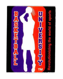 BASKETBALL UNIVERSITY REVOLUTIONIZING THE WORLD OF SPORTS logo
