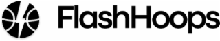BASKETBALL WITH LIGHTING BOLT AND THE WORD FLASHHOOPS logo