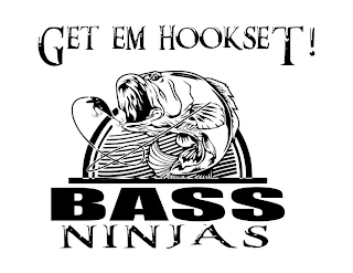 BASS NINJAS GET EM HOOKSET! logo
