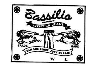 BASSILIO FAMOUS SINCE JULY 23 1948 logo