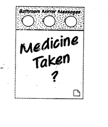 BATHROOM MIRROR MESSAGES MEDICINE TAKEN? logo
