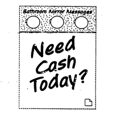 BATHROOM MIRROR MESSAGES NEED CASH TODAY? logo