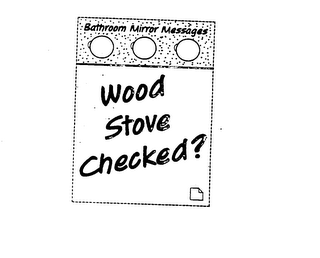 BATHROOM MIRROR MESSAGES WOOD STOVE CHECKED? logo