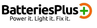BATTERIESPLUS POWER IT. LIGHT IT. FIX IT. logo