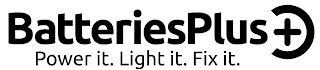 BATTERIESPLUS POWER IT. LIGHT IT. FIX IT. logo