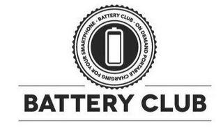 · BATTERY CLUB · ON DEMAND PORTABLE CHARGING FOR YOUR SMARTPHONE BATTERY CLUB logo