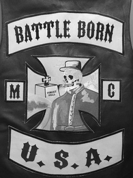 BATTLE BORN MC U.S.A. FORGET HELL logo