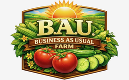 B.A.U. BUSINESS AS USUAL FARM logo