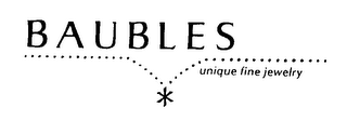 BAUBLES UNIQUE FINE JEWELRY logo