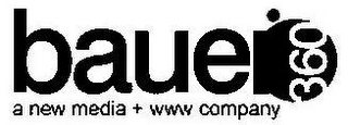 BAUER360 A NEW MEDIA + WWW COMPANY logo