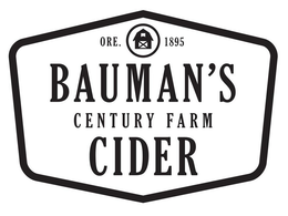 BAUMAN'S CIDER CENTURY FARM ORE. 1895 logo