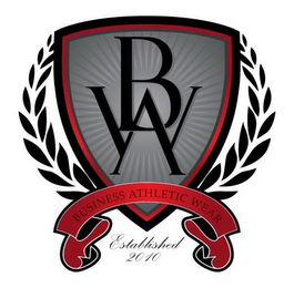BAW BUSINESS ATHLETIC WEAR ESTABLISHED 2010 logo