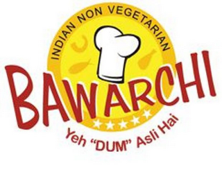 BAWARCHI, YEH "DUM" ASLI HAI, INDIAN NON VEGETARIAN logo