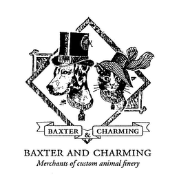 BAXTER & CHARMING BAXTER AND CHARMING MERCHANTS OF CUSTOM ANIMAL FINERY logo