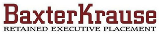 BAXTERKRAUSE RETAINED EXECUTIVE PLACEMENT logo