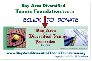 BAY AREA DIVERSIFIED TENNIS FOUNDATION/501(C)3 ECLICK TO DONATE BAY AREA DIVERSIFIED TENNIS FOUNDATION EST. 2013   WWW.BAYAREADIVERSIFIEDTENNISFOUNDATION.ORG  PIL LEE ORBISON logo