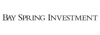 BAY SPRING INVESTMENT logo