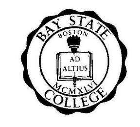 BAY STATE COLLEGE BOSTON AD ALTIUS MCMXLVI logo