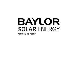 BAYLOR SOLAR ENERGY POWERING THE FUTURE logo