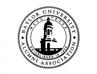 BAYLOR UNIVERSITY ALUMNI ASSOCIATION WACO, TEXAS ESTABLISHED IN 1859 logo