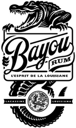 BAYOU RUM L'ESPRIT DE LA LOUISIANE LACASSINE LOUISIANA logo