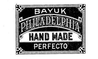 BAYUK PHILADELPHIA HAND MADE PERFECTO logo