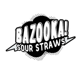 BAZOOKA! SOUR STRAWS logo