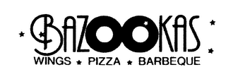 BAZOOKAS WINGS PIZZA BARBEQUE logo