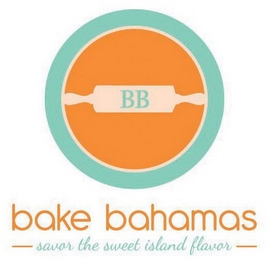 BB BAKE BAHAMAS SAVOR THE SWEET ISLAND FLAVOR logo