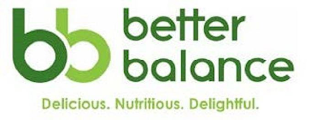 BB BETTER BALANCE DELICIOUS. NUTRITIOUS. DELIGHTFUL. logo