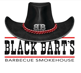 BB BLACK BART'S BARBECUE SMOKEHOUSE logo