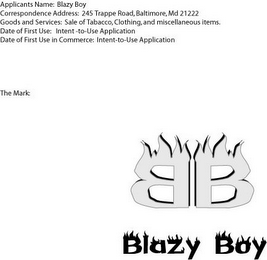BB BLAZY BOY logo