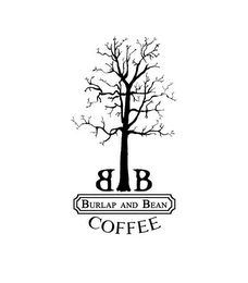 BB BURLAP AND BEAN COFFEE logo