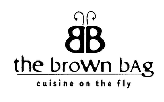 BB THE BROWN BAG CUISINE ON THE FLY logo