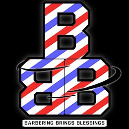 BBB BARBERING BRINGS BLESSINGS logo