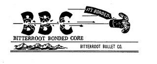 BBC BITTERROOT BONDED CORE BITTERROOT BULLET CO. IT'S BONDED logo