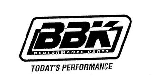 BBK PERFORMANCE PARTS TODAY'S PERFORMANCE logo