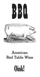 BBQ AMERICAN RED TABLE WINE OINK! logo