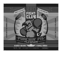 BBQ FIGHT CLUB PEOPLE TESTED! PIG APPROVED! PUNCHIN' PIG MILD SAUCE HOGHEAVENBBQ.COM BBQFIGHTCLUB.COM AS SERVED AT HOG HEAVEN IN NASHVILLE, TENNESSEE 13 FL. OZ. A MUSIC CITY ORIGINAL (385 ML) logo