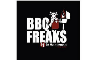 BBQ FREAKS H LA HACIENDA BBQ FREAKS H LA HACIENDA MEAT CENTER logo