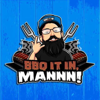 BBQ IT IN, MANNN! logo