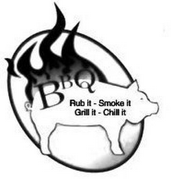 BBQ RUB IT - SMOKE IT GRILL IT - CHILL IT logo