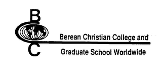 BC BEREAN CHRISTIAN COLLEGE AND GRADUATE SCHOOL WORLDWIDE logo
