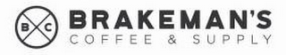 BC BRAKEMAN'S COFFEE & SUPPLY logo