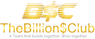 B$C THEBILLION$CLUB A TEAM THAT BUILDS TOGETHER, WINS TOGETHER logo
