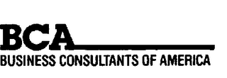 BCA BUSINESS CONSULTANTS OF AMERICA logo